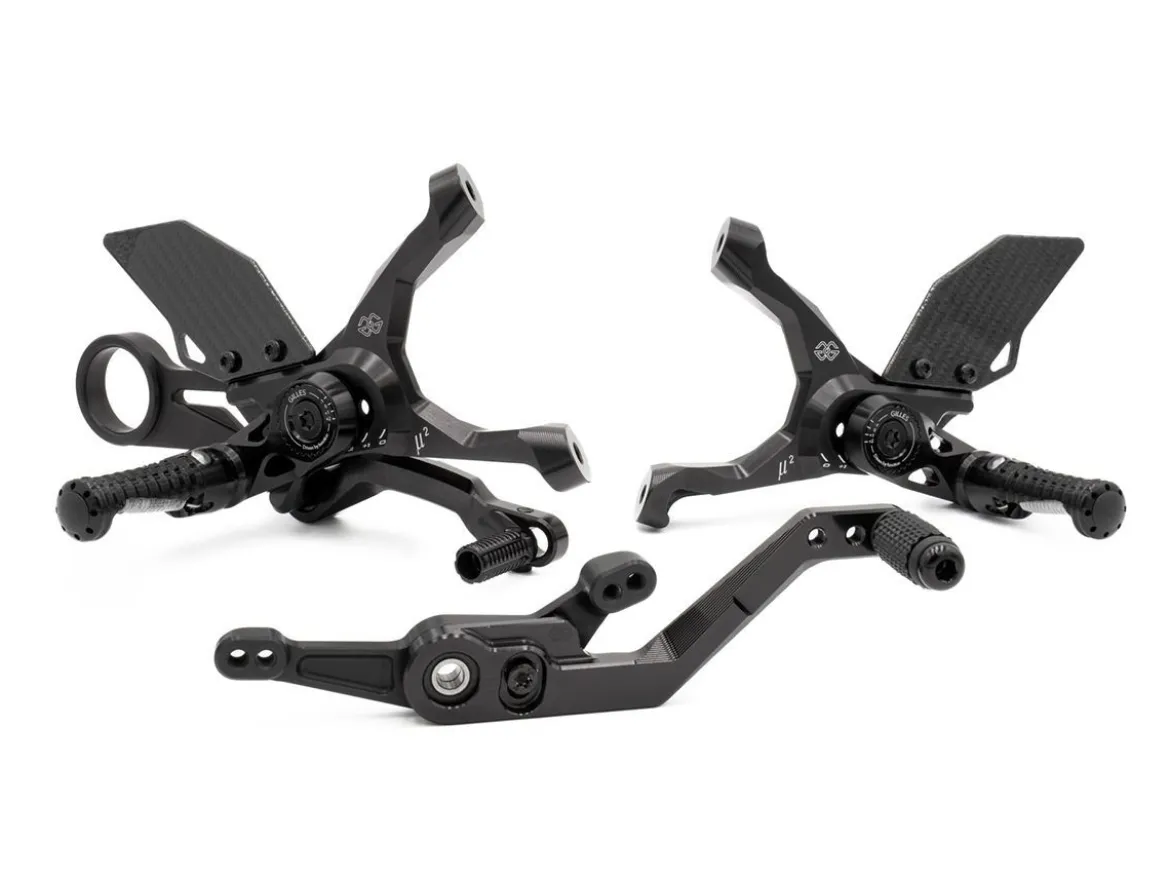 PEDANE ARRETRATE ALLUMINIO MUE2 GILLES TOOLING BMW S 1000 RR 2025