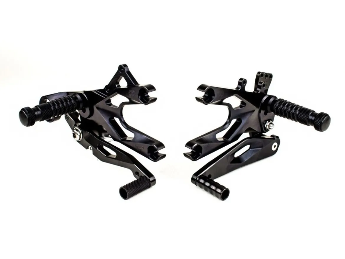 PEDANE ARRETRATE ALLUMINIO NERE FXR GILLES TOOLING BMW S 1000 RR 2009-2014