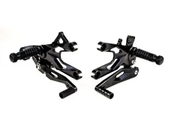 PEDANE ARRETRATE ALLUMINIO NERE FXR GILLES TOOLING BMW HP4 2012-2015
