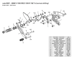 PEDANE ARRETRATE BONAMICI RACING REGOLABILI BMW S 1000 RR HP4 2008-2014