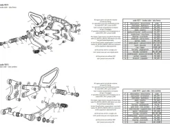 PEDANE ARRETRATE BONAMICI RACING YAMAHA R1 / M 2015-2025 STAFFA AKRAPOVIC