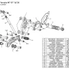 PEDANE ARRETRATE BONAMICI RACING REGOLABILI RACE YAMAHA YZF R1 2004-2006