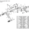 PEDANE ARRETRATE BONAMICI RACING REGOLABILI KAWASAKI ZX-6 R 2009-2017