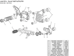 PEDANE ARRETRATE BONAMICI RACING REGOLABILI DUCATI 748 / 916 / 996 / 998