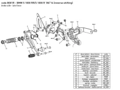 PEDANE ARRETRATE BONAMICI RACING REGOLABILI RACE BMW S 1000 RR 2008-2014