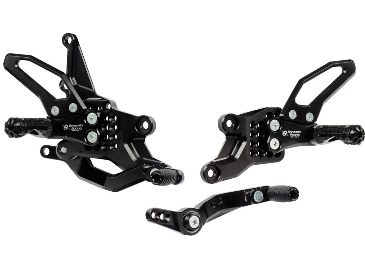 PEDANE ARRETRATE BONAMICI RACING REGOLABILI YAMAHA YZF R7 2021-2024