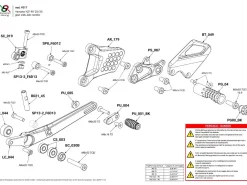 PEDANE ARRETRATE REGOLABILI BONAMICI RACING YAMAHA R9 2025