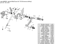 PEDANE ARRETRATE STRADALI BONAMICI + KIT LUCE APRILIA RSV4 / FACTORY 2017-2024