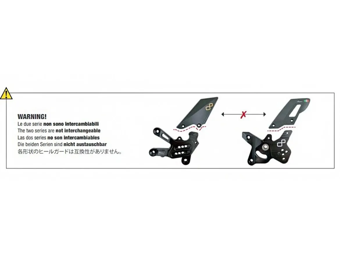 PEDANE REGOLABILI R VERSION LIGHTECH TRIUMPH STREET TRIPLE 765 R / S / RS / RX 2017-2026