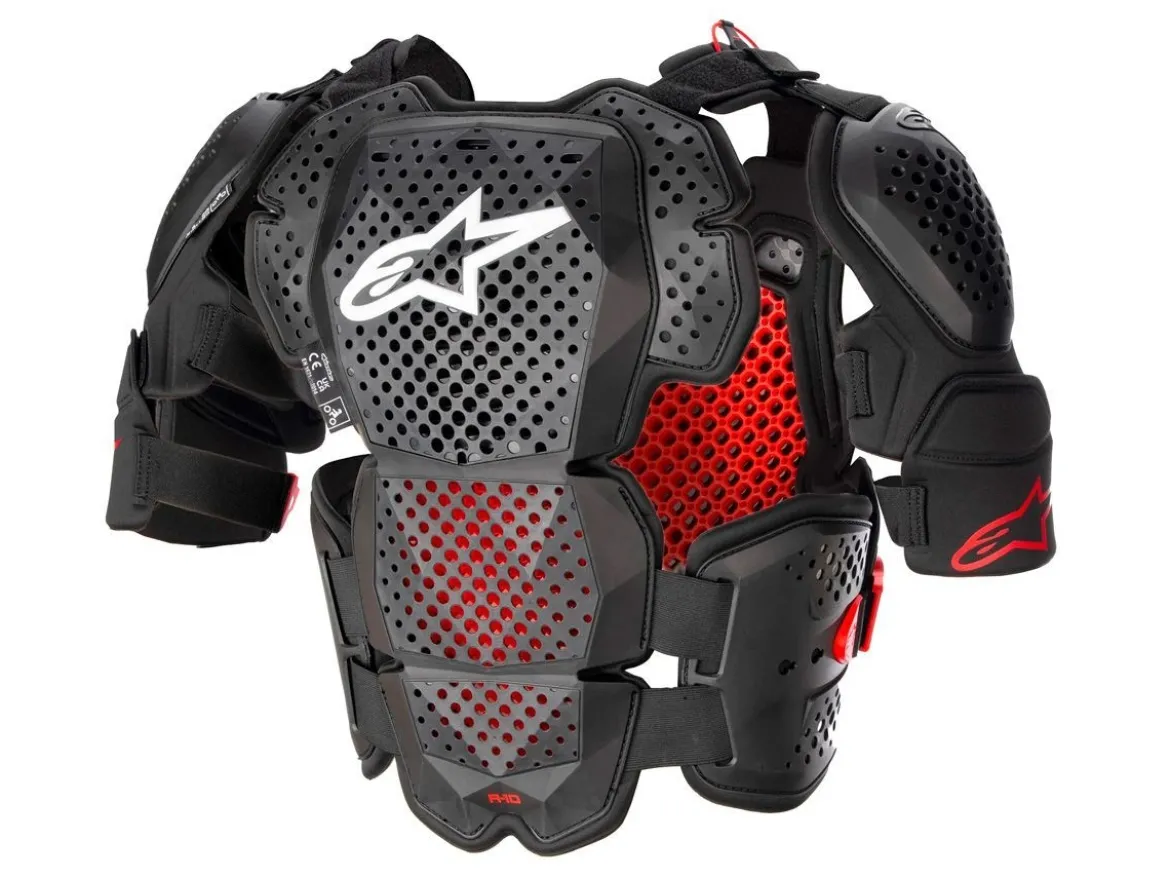PETTORINA A-10 V2 ALPINESTARS NERO / ANTRACITE / ROSSO