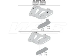 PIASTRA SUPPORTO GIVI M8B ALLUMINIO NERO UNIVERSALE PER BAULETTI MONOKEY