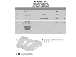PIASTRA SUPPORTO GIVI M8B ALLUMINIO NERO UNIVERSALE PER BAULETTI MONOKEY