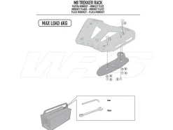 PIASTRA SUPPORTO GIVI M8B ALLUMINIO NERO UNIVERSALE PER BAULETTI MONOKEY
