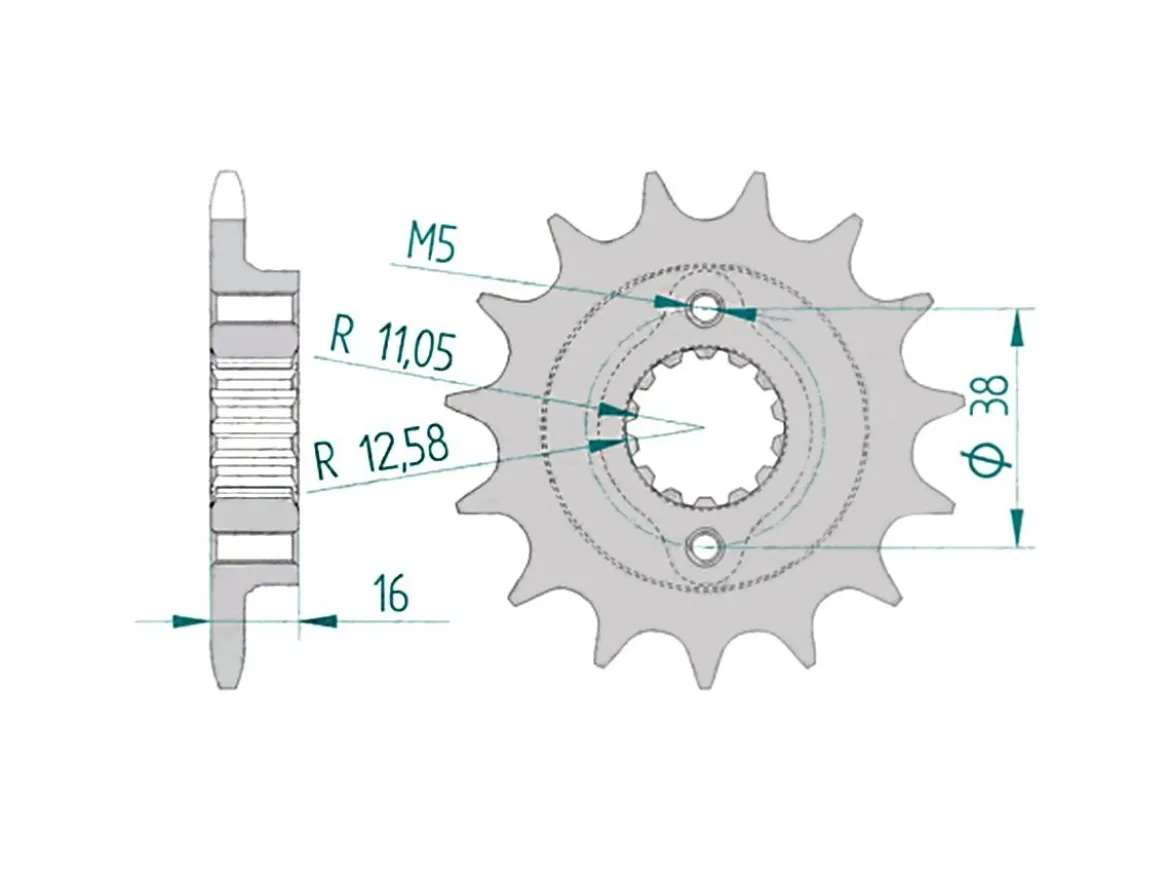 PIGNONE AFAM PASSO 520 ACCIAIO DUCATI 851 STRADA 1992-1994