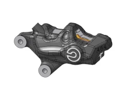 PINZA FRENO ANTERIORE ASSIALE 484 DESTRA + PASTIGLIE BREMBO RACING