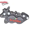PINZA FRENO ANTERIORE SINISTRA NERA LOGO ROSSO BANDIERA BREMBO RACING P4-40C