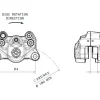 PINZA FRENO FISSA POSTERIORE SINISTRA BREMBO RACING M4 34 84MM TITANIO