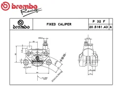 PINZA FRENO POSTERIORE BREMBO SERIE ORO P32F