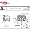 PINZA FRENO POSTERIORE DESTRA 84MM BREMBO SERIE NERA P32G PER DISCO 5MM