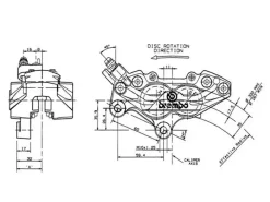 PINZA FRENO SINISTRA 65MM BREMBO SERIE ORO P4 30/34