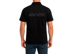 POLO MANICHE CORTE ORIGINALE WRS 100% COTONE LOGO NERO