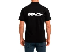 POLO MANICHE CORTE ORIGINALE WRS 100% COTONE LOGO BIANCO