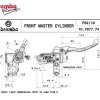 POMPA FRENO ANTERIORE SILVER ASSIALE BREMBO HUSABERG TE 125 / 250 / 300 2011-13