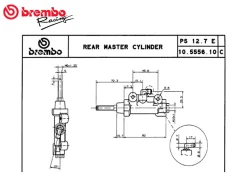 POMPA FRENO POSTERIORE BREMBO RACING HUSQVARNA WR 125 1995-2006