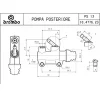 POMPA FRENO POSTERIORE PS13B NERA BREMBO RACING