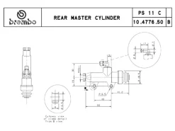 POMPA FRENO POSTERIORE PS 11 C BREMBO RACING UNIVERSALE