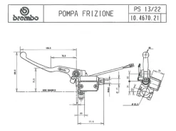 POMPA FRIZIONE ASSIALE ANTERIORE PS 13 BREMBO