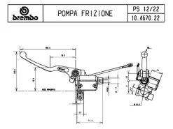 POMPA FRIZIONE ASSIALE ANTERIORE PS 12 BREMBO
