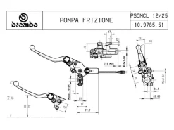 POMPA FRIZIONE ASSIALE ANTERIORE PSCMCL 12 BREMBO