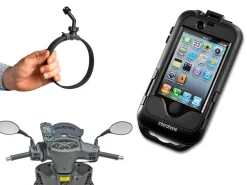 PORTA SMARTPHONE IPHONE 4 / 4S NERO MOTO SCOOTER INTERPHONE CELLULARLINE MANUBRIO NON TUBOLARE