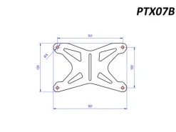 PTX07B PIATTO TARGA NERO CNC RACING UNIVERSALE