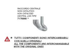 RACCORDO CENTRALE NON CATALITICO ARROW DUCATI HYPERMOTARD 950 / SP 2022-2024