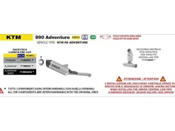 RACCORDO CENTRALE RACING ARROW KTM 890 ADVENTURE / R 2025
