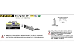 RACCORDO CENTRALE RACING ARROW HUSQVARNA SVARTPILEN 801 2024