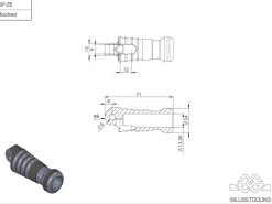 RICAMBIO PUNTALINO PEDANE PIEGHEVOLI NERE 85MM GILLES TOOLING UNIVERSALI