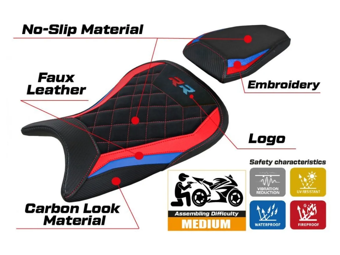 RIVESTIMENTO SELLA AICHEN VELVET BMW S 1000 RR 2019-2024