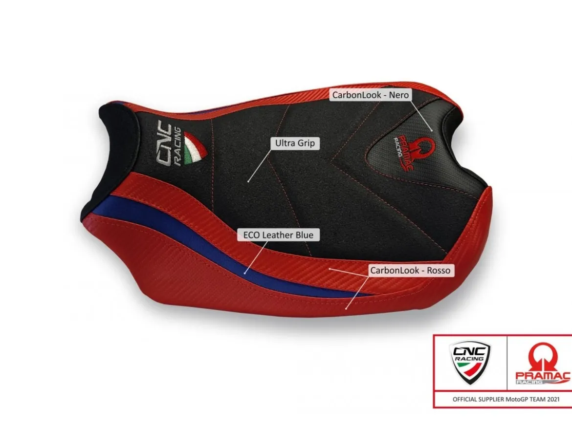 RIVESTIMENTO SELLA PRAMAC RACING LIMITED ED CNC RACING DUCATI PANIGALE V4 / S / R 2018-2024