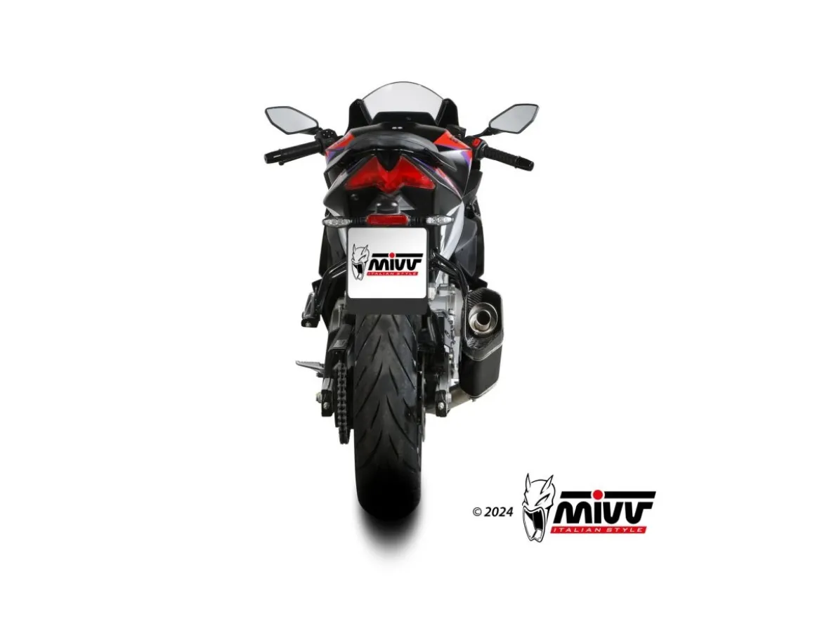 SCARICO COMPLETO SR-1 MIVV INOX NERO APRILIA RS 457 2024-2026