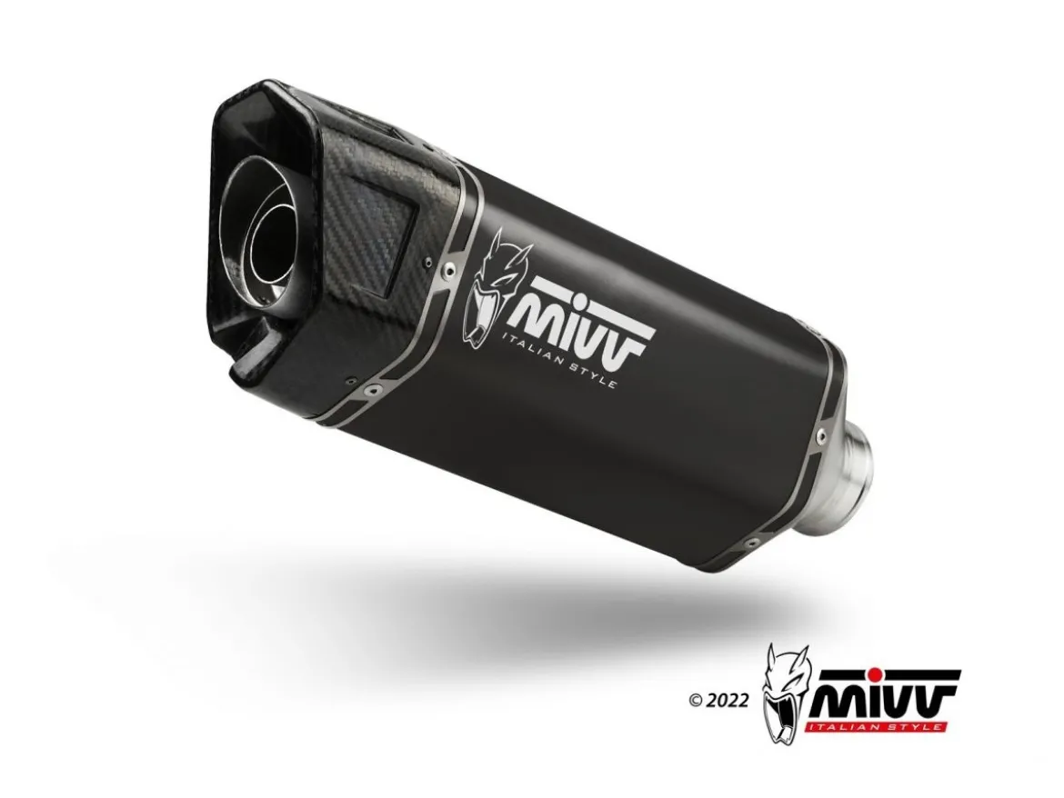 SCARICO COMPLETO SR-1 MIVV INOX NERO APRILIA RS 457 2024-2026