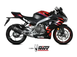SCARICO COMPLETO SR-1 MIVV INOX NERO APRILIA RS 457 2024-2026