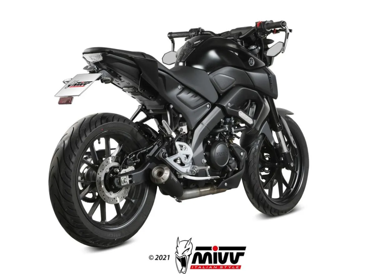 SCARICO COMPLETO STANDARD MIVV X-M1 ACCIAIO INOX NERO YAMAHA MT-125 2020-2024