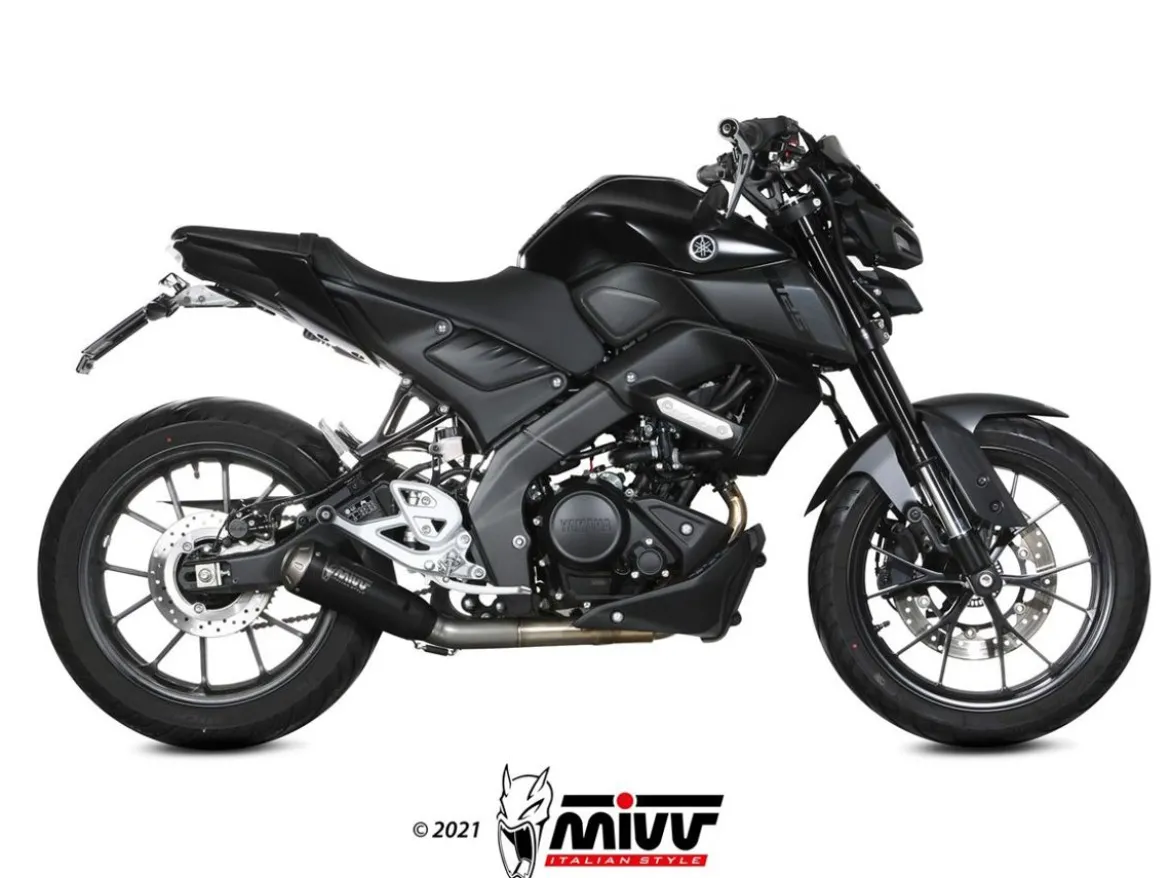 SCARICO COMPLETO STANDARD MIVV X-M1 ACCIAIO INOX NERO YAMAHA MT-125 2020-2024