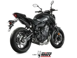 SCARICO COMPLETO 2X1 MIVV DELTA RACE BLACK INOX NERO YAMAHA MT-07 / FZ-07 2021-2024