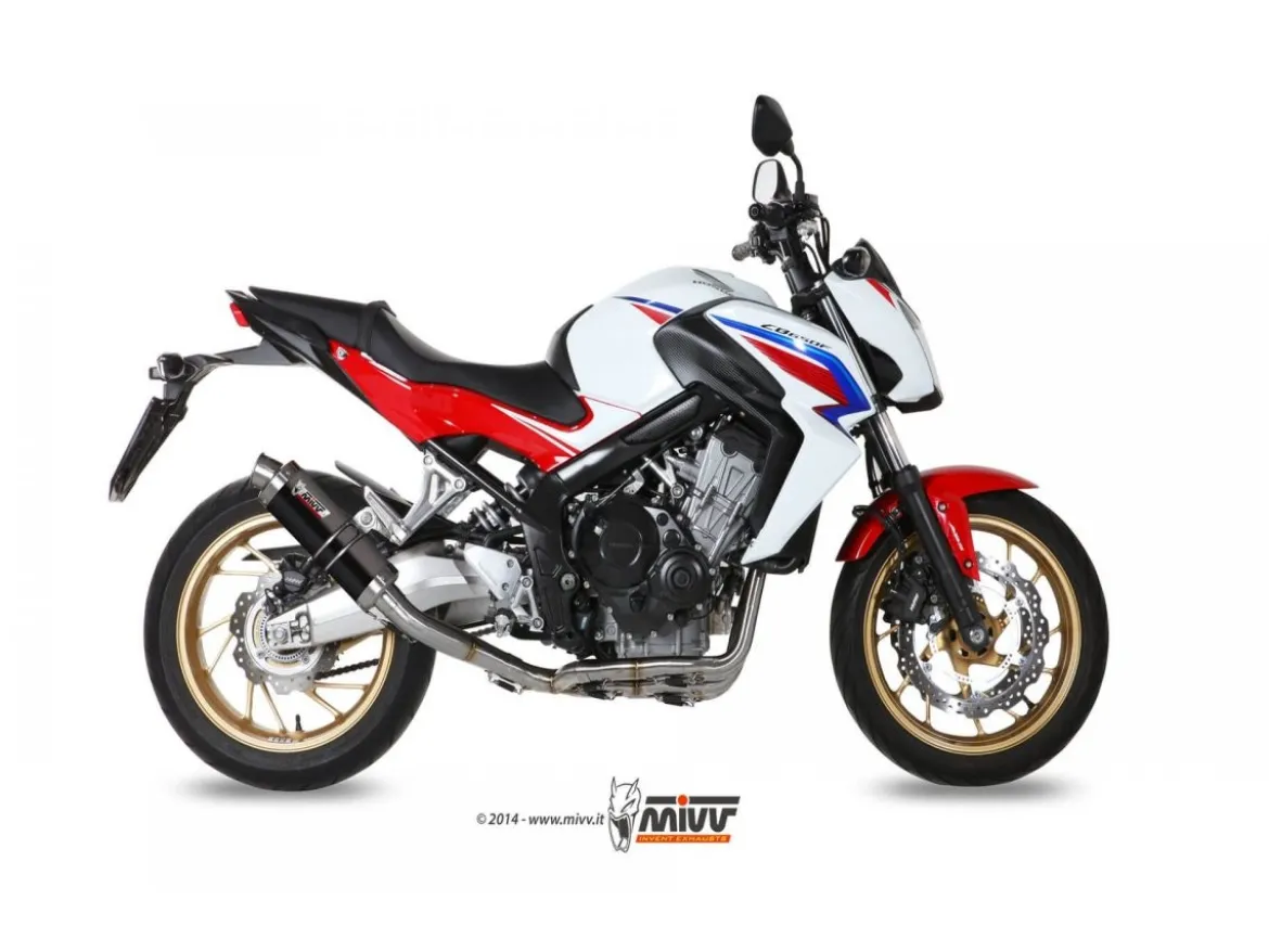 SCARICO COMPLETO 4X2X1 MIVV GP ACCIAIO NERO HONDA CB 650 F 2014-2018