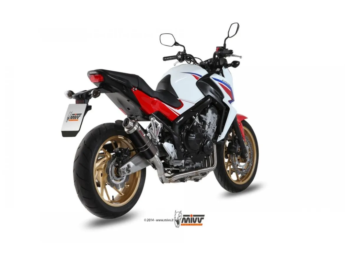 SCARICO COMPLETO 4X2X1 MIVV GP ACCIAIO NERO HONDA CB 650 F 2014-2018