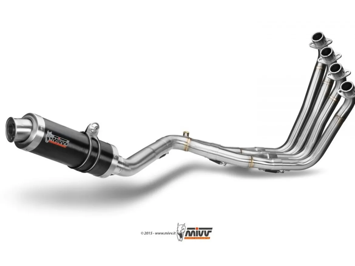 SCARICO COMPLETO 4X2X1 MIVV GP ACCIAIO NERO HONDA CB 650 F 2014-2018